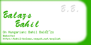 balazs bahil business card